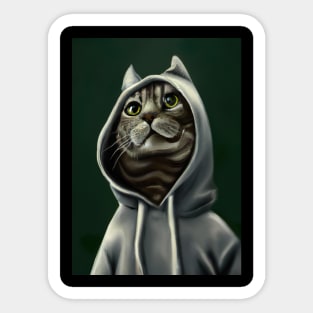 Hoodie Cat Sticker